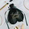 Mini sacchetti per gioielli con coulisse Tasca per regalo di nozze Confezione regalo per caramelle in velluto a forma di cuore per regali Fornitura di imballaggi per sacchetti di cioccolato
