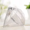 Party geschenken 9 * 9cm Clear Large Plastic Diamond Candy Boxes Bruiloft Gunst Box Candys Houders Banket GiveAways SN3873