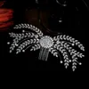 Fashion Bride CZ Hair Comb Pearl Crystal Party Wedding Accessories Ladies High Quality Clips & Barrettes