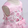 Princesse Filles Robe Rose D'anniversaire De Mariage Fête Bébé Robes Fantaisie Bonbons Cupcake Enfants Robes Crème Glacée Filles Robe Robes G1129