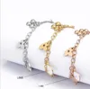 Célèbre marque bracelet en acier inoxydable plaqué or 18 carats bracelet manchette pour homme femme bracelet unisexe pour couple cadeau