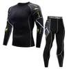 Model Thermal Underwear Men Sets Compression Sweat Quick Drying Long Johns fitness bodybuilding shapers 210910