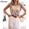 Klkxmyt été t-shirt angleterre vinatge ins mode blogueur solide épaulière coton multicolore harajuku t-shirt haut pour femme 210527