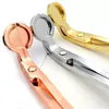 DHL Scissors Stainless Steel Snuffers Candle Wick Trimmer Rose Gold Cutter Wick Oil Lamp Trim scissor Wholesale F0905