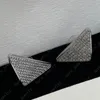 Fashion Silver Stud Women Earrings Metal Triangle Ear Studs Diamond Ear Drop Girls Women Beauty Gift 21111937XS2262689