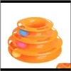 Supplies Home & Gardenthree Levels Tower Tracks Pet Toy Cat Intelligence Triple Disc Toys Ball Training Amusement Plate Drop Delivery 2021 D5