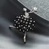 Pins, broches moda jóias mulheres strass pin ballerina dançando menina broche roupas acessórios ano presente para namorada