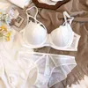 NXY Seksi Set Moda Kırmızı Hollow Out Sutyen Ve Külot Seti Saf Renk Sexy Lingerie Derin V Push Up Sütyen Dantel Kadın İç Çamaşırı Artı Boyutu C D 1127