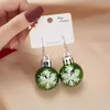 Decoraciones navideñas Pendientes de moda Bombilla creativa Pendiente de gota para mujer Regalo Bola colorida que cuelga