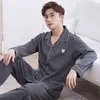 Pyjamas pour hommes vêtements de nuit pour hommes pyjama en coton printemps pijama hombre vêtements de nuit pour hommes vêtements de nuit en treillis SleepLounge pyjamas grande taille 211111