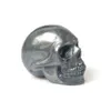 Figurine de crâne en pierre de fer noir de 2 pouces, spécimen de guérison, Reiki sculpté à la main, autel