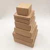 Gift Wrap 24pcs/lot 7 Sizes Small Kraft Cardboard Packing Box Handmade Soap Candy For Wedding Decorations Event Party Supplies