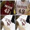 NCAA College Mexico State Aggies Basketball Jersey 20 Trevelin Queen 22 Eli Chuha 43 Pascal Siakam Custom Stitched