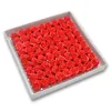 81 Pcs/lot Rose Bain Corps Fleur Savon Floral Parfumé Rose Fleur Essentiel De Mariage Saint Valentin Cadeau Tenant des fleurs 672 S2