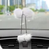 Dekoracje wnętrz wisior samochodowy Auto dekoracja norka Bowknot Wiszące ornament