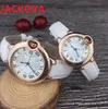 Męskie damskie zegar czasowy klasyczny bransoletka zegarek na rękę Baterię Baterii chronografu kwarc oryginalny skórzany para