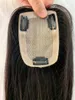 Slik Base Topper van echt haar Natuurlijke zwarte kleur 814 cm Clip-in toupetstukken Topsluiting 120 dichtheid voor dames6903991