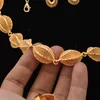 Earrings & Necklace Gold Jewelry Set For Women African Beads Sets Wedding Bead Choker Rings Bridal Dubai Ethiopian