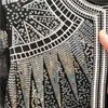 Printemps été femme paillettes veste col rond manches longues Chic mode manteau Bling broderie rue Boho Vintage dame 210603