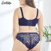 CYNTHRA Bras Femmes Plus Grande Taille Réunie Sexy Dentelle Graisse Gros Seins Mince Réglable Respirant Femme Sous-Vêtements Lingerie ensemble X0526