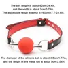 2022 Yetişkin Sağlık Silikon Açık Ağız Gag Ball Metal Çubuk PU Deri Strap BDSM SLAVE KADAR KURULUMLAR İÇİN KIRILILIKLAR 2107222328