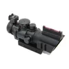 Sniper tático 4x32 Âmbito iluminado Verde Verde Verde Azul Reticle Fibra Ócreo de Caça Rifle Preto