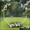 Party Decoration Event Supplies Festive Home Garden Metal Square Mesh Wedding Arch Mariage Födelsedagsbakgrund för blommor Balloon Door RAC