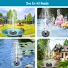 Fontana di acqua solare Bagno per uccelli Pompa galleggiante automatica Giardino Piscina Stagno Decorazioni per esterni