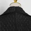 Twotwinstyle manteau de coton noir pour femmes revers à manches longues taille haute décontractée vestes minimalistes vêtements de mode féminine hiver 210517