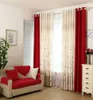 Pastoral Curtains For Living Room Bedroom Drapes Custom Red Semi Light Window Curtain Voilage Rideaux Chambre 210913