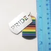 Bir Set Gurur Gökkuşağı Köpek Etiketleri Kolye Kolye Charms Paslanmaz Çelik Takı-Eşcinsel Ve Lezbiyen Hediyeler 3mm 24 Inç Dhib
