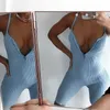 Zipper One-Piece Set Women SleevelSport Suit Workout Bodysuit Female FitnDancing Yoga Jumpsuit Gym Clothes X0629