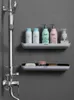 Étagère murale de salle de bain organisateur de douche porte-shampooing mural avec porte-serviettes sans perçage rangement de cuisine accessoires de salle de bain 210724