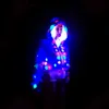 LED Coat Stage Femme Cosplay Costumes LED Vêtements Lumineux Femmes Veste Bar Dance Show Fausse Fourrure Manteaux Discothèque Noël 211213