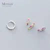 Modian 925 Sterling Silver Gold Color Geometric Hoop Earring for Women Luxury Wedding Engagement Statement Jewelry