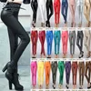 Y2K Elastic Stretch Faux Leather Autumn Winter Pencil Pant Velvet Pu Female Sexig Skinny Tight Trouser 7172 220211