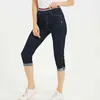 Estate Denim Jeans Donna Streetwear Vita alta Al polpaccio Ricamo Ladies Skinny Pencil Pants Plus Size 3XL 4XL 5XL 211129