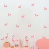 Pegatinas de pared de dibujos animados de flamenco rosa para dormitorio, sofá, Fondo, decoración de habitación de niña, pintura autoadhesiva, añadir interés infantil