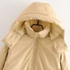 ウィンターパーカー女性フード付きジャケットヴィンテージの厚い警告ソリッドレディースジッパーコートエレガントな女性のゆるいパッドのコート210515