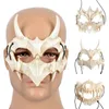 Demi-masque squelette de dieu Dragon, dessin animé japonais, accessoire de Costume de Cosplay d'halloween X7YA