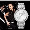 Strassestone Watch Pink Gold Diamond Business Mode Waterdichte kwarts Women's Watches