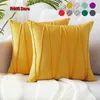 Soft Velvet Striped Cushion Covers Nordic Throw Pillows Cover Cases Decorative Pillowcases For Home Sofa Seat Chair 210317