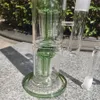 2021 16 pouces narguilé vert bleu énorme taille bang verre dab rig base claire eau bangs tuyaux de fumée 14,4 mm joint femelle grande taille multi couleur