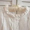 Vintage Słodka bluzka bluzka Topy Haftowane Koreańskie Kobiety Koszula Wiosna Rękaw Puff O-Neck Blusas Mujer 6F024 210603