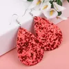 Stud Jewelryfeather Printed Leopard Print Teardrop Earrings Faux Leather Water Earring Mixed Colors Drop Delivery 2021 Eax3V