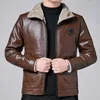 Hommes hiver vestes en cuir automne et hiver manteau de fourrure avec polaire chaud fourrure Pu veste motard chaud cuir CSL559 4XL 211124