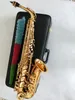 Brand Gold Alto Saxophone Yas82Z Japan Sax Eflat Music Instrument med Case Professional Level5580144