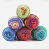 1 PC 100g Rainbow Segment Barwiony Kaszmirowy Przędza Wełna DIY Handmade Dzianiny Sweter Kapelusz Scarf Sofa Poduszka Ciasto Y211129