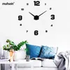 Muhsein Modern Wall Clock 3D Rals Clock Большой размер DIY Склейка на стенах часы домашний декор часы немой Quartz Watch 210325