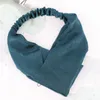 Kobiety Pasmo Pasmo Cross Top Knot Elastic Włosy Opaski Miękkie Solidne Kolor Dziewczyny Hairband Włosy Akcesoria Twisted Wiązany Headwrap